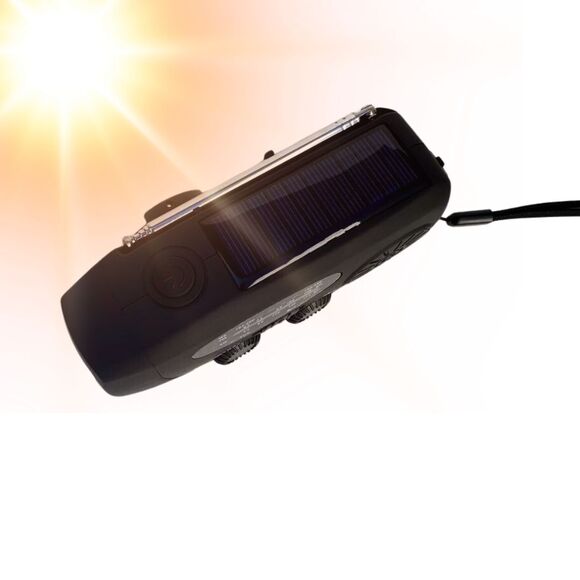 Emergency  Radio Crank Solar Hand Weather 2000mAh Power Bank Charger Flash Light - Picture 6 of 10